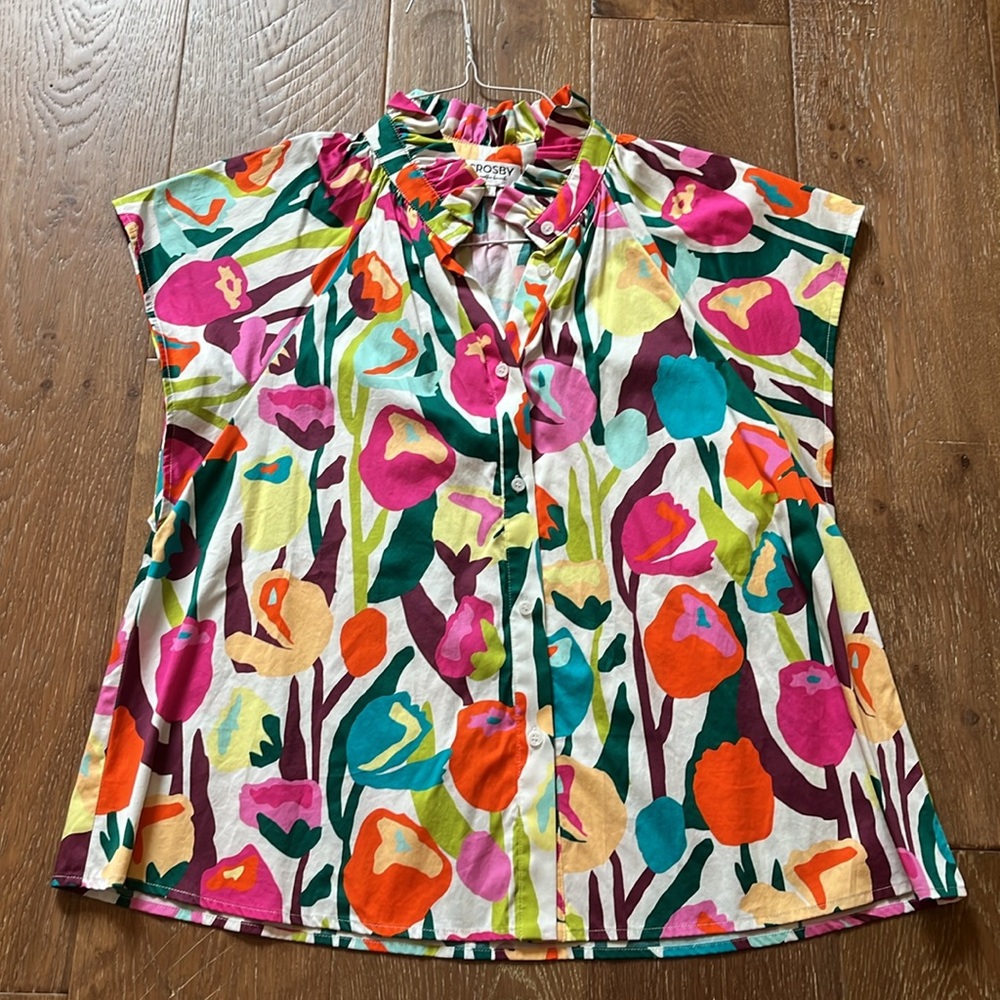 CROSBY by Mollie Burch. Billie Blouse-Tulip